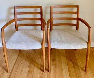 lot 5 image: Pair of Vintage Danish J.L. Moller Arm Chairs