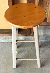 lot 197 image: Wooden Kitchen Stool