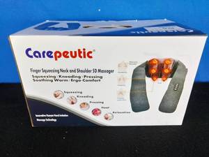 lot 33 image: Carepeutic Finger Squeezing Neck and Shoulder 5D Massager- Missing Cord End