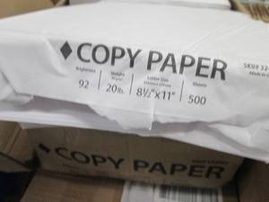 lot 243 image: 8 Reams Copy Paper 20 lb 8.5x11 inc...