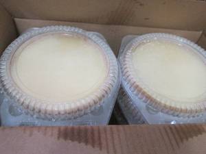 lot 279 image: AA 6 FROZEN 8 inch Egg Custard Pies...