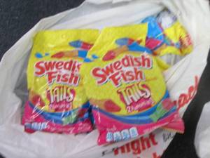 lot 316 image: 6- 8 oz Swedish Fish Tails...
