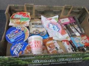 lot 328 image: Flat of Assorted Food...