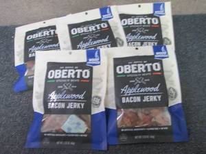 lot 358 image: 5- 2.25 oz Oberto Applewood Bacon J...