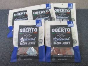 lot 359 image: 5- 2.25 oz Oberto Applewood Bacon J...