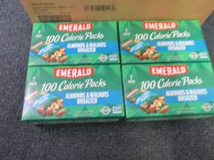lot 389 image: 4- 3.92 oz(7pks) Emerald Almonds & ...