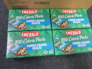 lot 390 image: 4- 3.92 oz(7pks) Emerald Almonds & ...