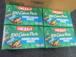 lot 392 image: 4- 3.92 oz(7pks) Emerald Almonds & ...