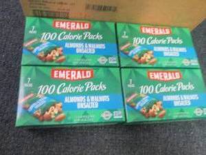lot 394 image: 4- 3.92 oz(7pks) Emerald Almonds & ...