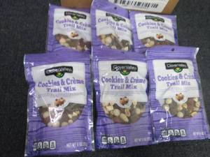 lot 413 image: 6- 6 oz Clover Valley Cookies & Crme Trail Mix