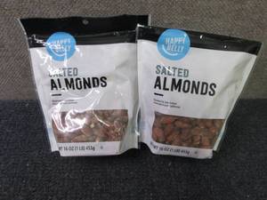 lot 416 image: 2- 16 oz Happy Belly Salted Almonds...