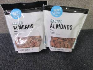 lot 418 image: 2- 16 oz Happy Belly Salted Almonds...