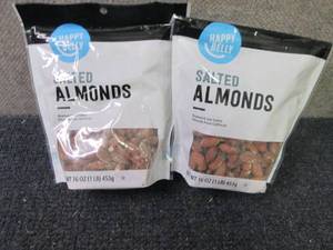 lot 420 image: 2- 16 oz Happy Belly Salted Almonds...