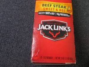 lot 454 image: 12- 2 oz Jack Links Beef Steak Swee...