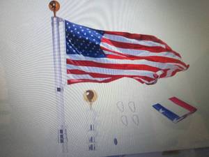 lot 36 image: 6Ft Telescopic Flag Pole Kit, Heavy...