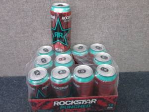 lot 38 image: 12pk- 16 oz Cans Rockstar Punched W...