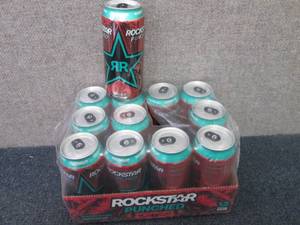 lot 39 image: 12pk- 16 oz Cans Rockstar Punched W...