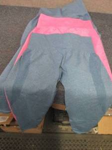 lot 47 image: 3 Pair Ladies Gym Wolf Leggings Siz...