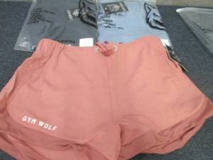 lot 60 image: 3 Pair Ladies Gym Wolf Tie Shorts S...