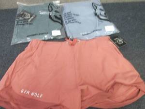 lot 62 image: 3 Pair Ladies Gym Wolf Tie Shorts S...