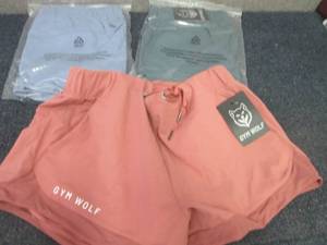 lot 63 image: 3 Pair Ladies Gym Wolf Tie Shorts S...