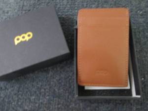 lot 103 image: Pop Up Wallet  Leather Push Butto...