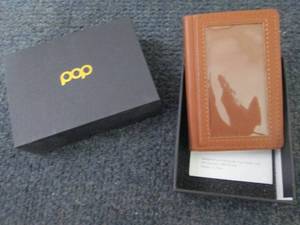 lot 104 image: Pop Up Wallet  Leather Push Butto...