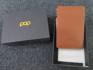 lot 105 image: Pop Up Wallet  Leather Push Butto...