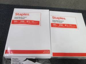 lot 151 image: 2 Each Staples 110 lb. Cardstock Pa...