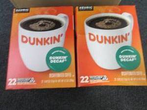 lot 164 image: 2- 22 ct Dunkin Decaf Kcups...