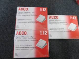 lot 172 image: 3- 12pks ACCO 72131 Magnetic Clip, ...