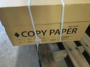 lot 178 image: Case of 5000 Sheets Copy Paper 8.5x...