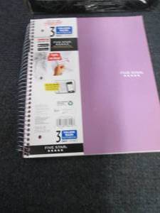 lot 191 image: 8- 3 Subject College Ruled Notebook...