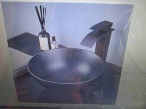 lot 2 image: Bathroom Vessel Sink 13 Inch Black ...