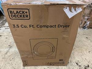 Black and Decker 3.5 Cubic Foot Compact Dryer