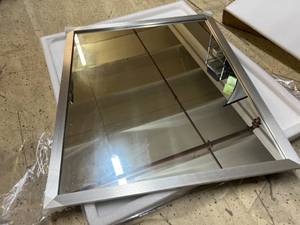 30 x 36 Brushed Nickel Aluminum Mirror