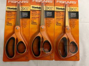 3 Fiskars Titanium Premium Scissors