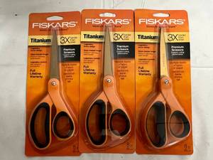 3 Fiskars Titanium Premium Scissors