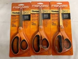 3 Fiskars Titanium Premium Scissors
