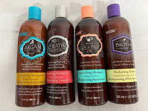 4 Bottles of Different Hask Shampoos