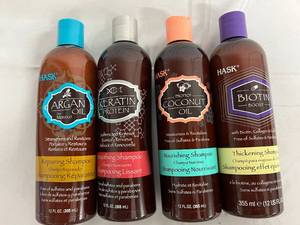 4 Bottles of Different Hask Shampoos