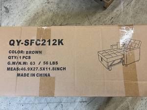 Brown Tufted Leather Recliening Chair