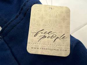 Free People Canvas Sling Bag - Icelandis Blue
