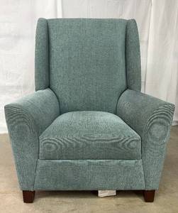 lot 60 image: MSRP $3800 High Quality Krug Oversized High Back Living Room Lounge&nbspArm Chair - Color Mist Great Condition Matches Lots 61 & 62