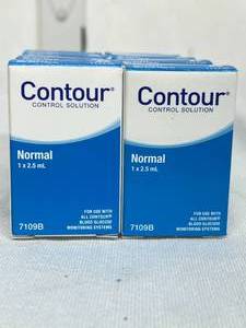 Lot of 8 NEW Contour 7109B 1 x 2.5 mL Control Solution - For Use with All Contour Blood Glucose Monitoring Systems