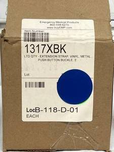 Lot Of 10 NEW Emergency Medical Products 1317XBK 3 ft. Vinyl Metal Push Button Buckle Extension Strap&nbsp