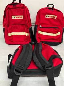 Lot of 3 NEW L.A. Rescue Durable Gear Backpack Bags - Red