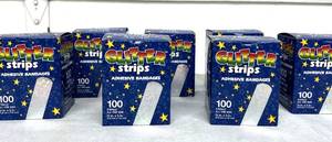 Lot of 7 Boxes (100 each per box) NEW Glitter Strips 1075413 0.75 x 3 All One Size Sterile Long-Lasting Adhesive Bandages&nbsp