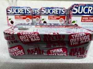Lot of 8 NEW Sucrets Sore Throat &amp Cough Suppressant Oral Anesthetic Lozenges - Wild Cherry - Expiration 525