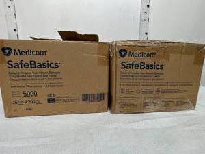 2 Cases (5000 each per case) NEW Medicom 2101-CH 2 x 2 SafeBasics 4-Ply Non-Sterile Single-Use General Purpose Non-Woven Sponges - White